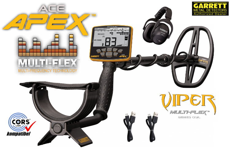 Metalldetektor Garrett APEX mit Funkkopfhörer