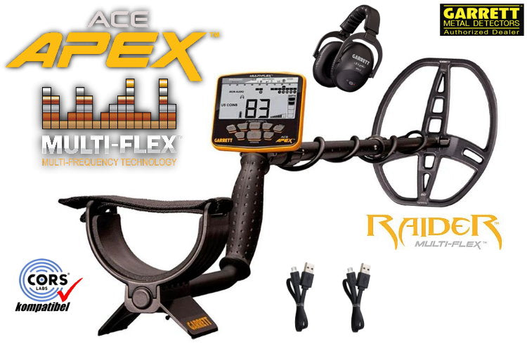 Metalldetektor Garrett APEX mit Funkkopfhörer
