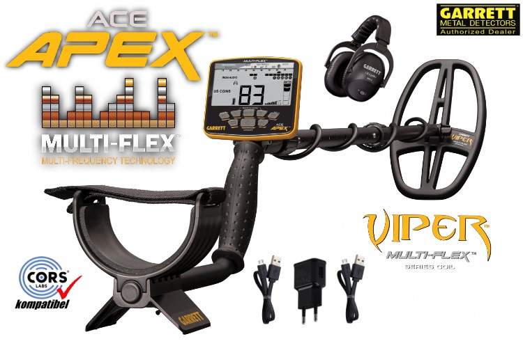 Garrett ACE APEX Metalldetektor mit Funkkopfhörer (wireless)